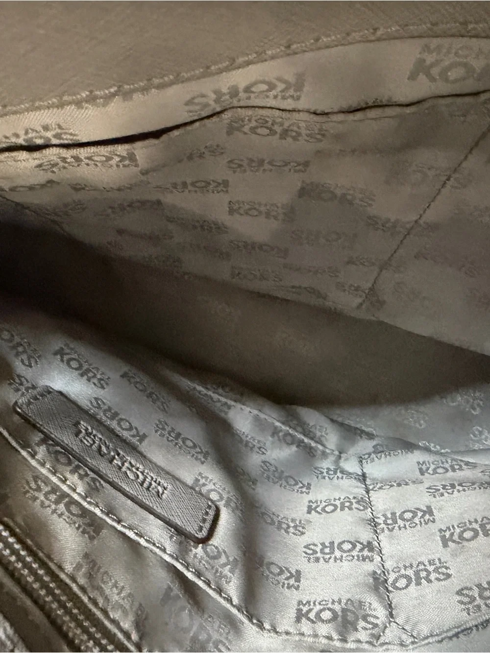 Michael Kors Taupe Saffiano Leather Tote with Crossbody Strap
